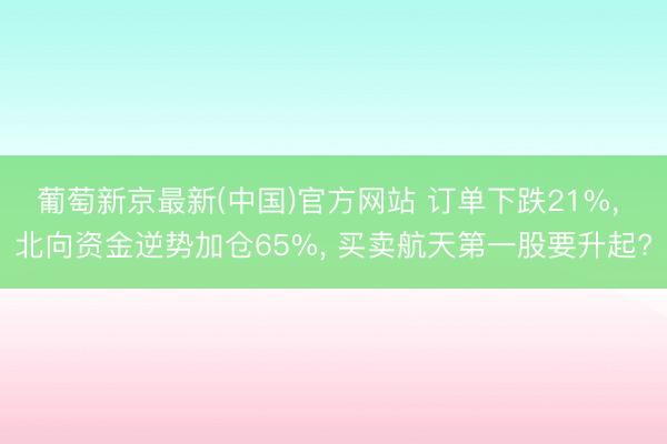 葡萄新京最新(中国)官方网站 订单下跌21%, 北向资金逆势加仓65%, 买卖航天第一股要升起?