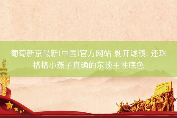 葡萄新京最新(中国)官方网站 剥开滤镜: 还珠格格小燕子真确的东谈主性底色