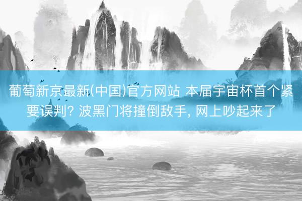葡萄新京最新(中国)官方网站 本届宇宙杯首个紧要误判? 波黑门将撞倒敌手, 网上吵起来了