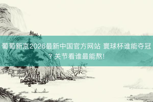 葡萄新京2026最新中国官方网站 寰球杯谁能夺冠? 关节看谁最能熬!