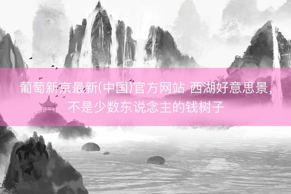葡萄新京最新(中国)官方网站 西湖好意思景，不是少数东说念主的钱树子